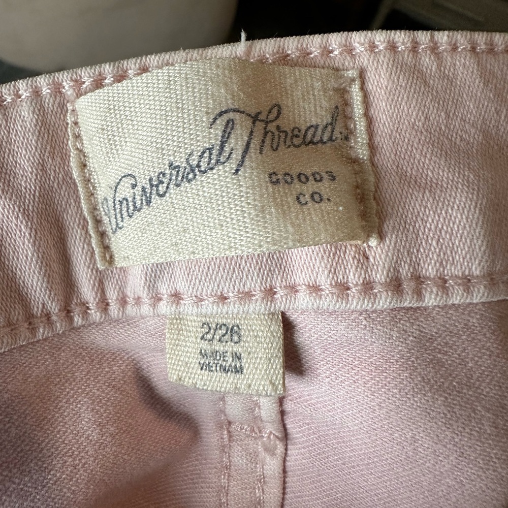 Universal Thread Pink High Rise Slim Straight Jeans - Picture 13 of 14